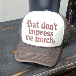 Brown and White Trucker Hat